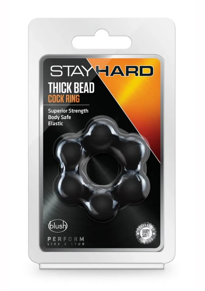Stay Hard Thick Bead Cock Ring Stay Hard Male Sex Toys
