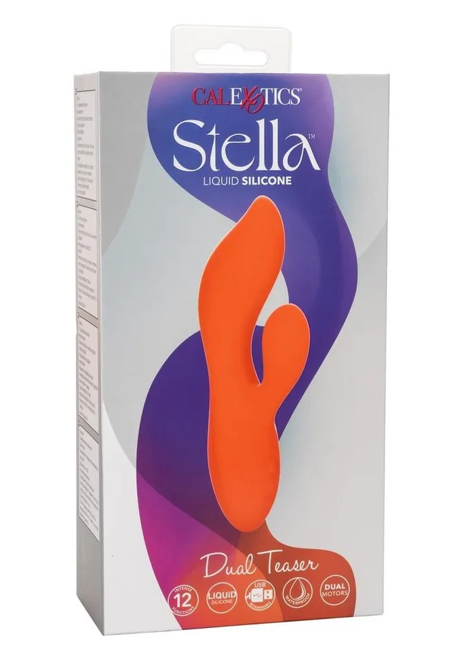 Stella Liquid Silicone Dual Teaser Rechargeable Vibrator Stella Female Sex Toys