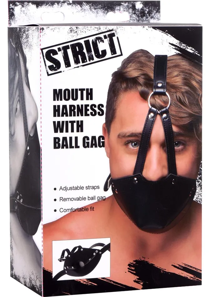 Strict Mouth Harness with Ball Gag STRICT Female Sex Toys