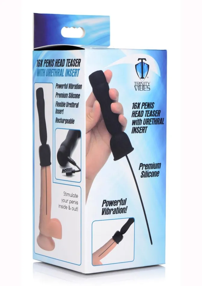 Trinity Men Penis Head Teaser with Uretheral Insert Trinity Men Male Sex Toys