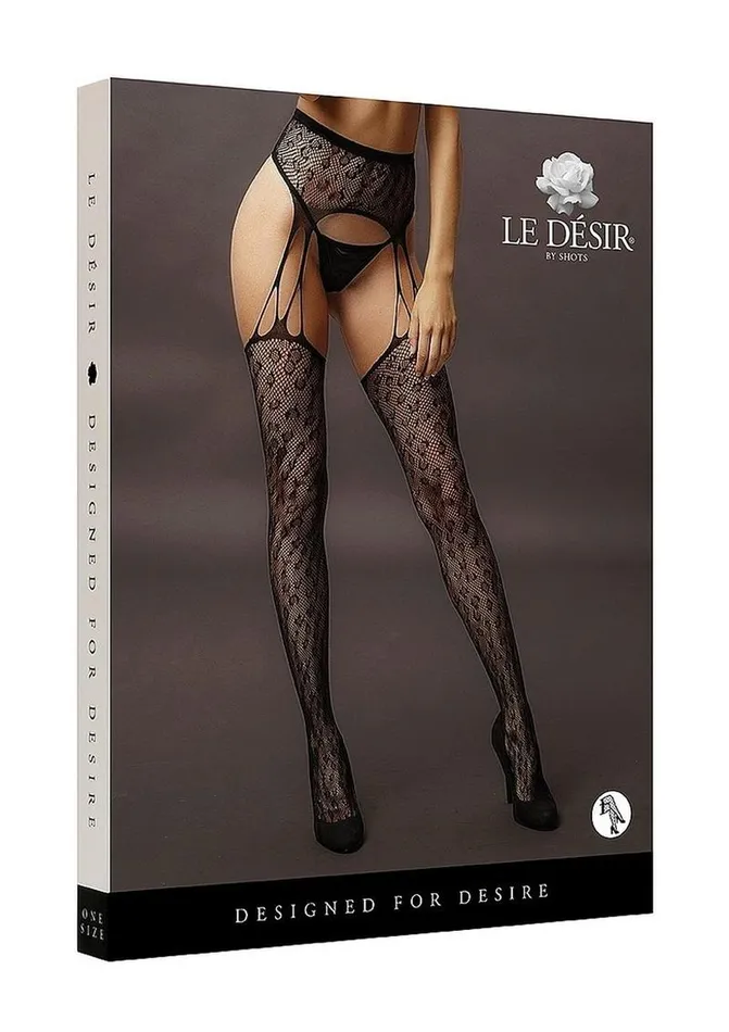 Vibrators Le Desir Le Desir Suspender Leopard Pantyhose