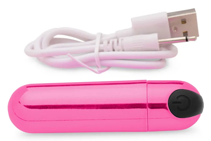 10x Rechargeable Vibrating Metallic Bullet Pink XR Brands Bang Vibrators 10x Rechargeable Vibrating Metallic Bullet Pink XR Brands Bang Vibrators
