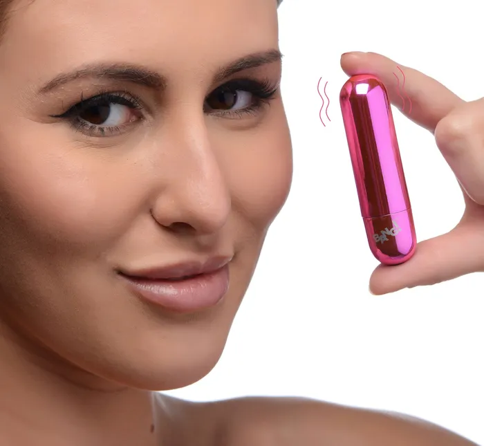 10x Rechargeable Vibrating Metallic Bullet Pink XR Brands Bang Vibrators 10x Rechargeable Vibrating Metallic Bullet Pink XR Brands Bang Vibrators