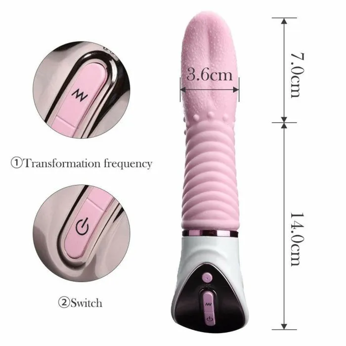 ADLTOYFUN Female Sex Toys 10 Vibration Modes Soft Clitoral Tongue Vibrator