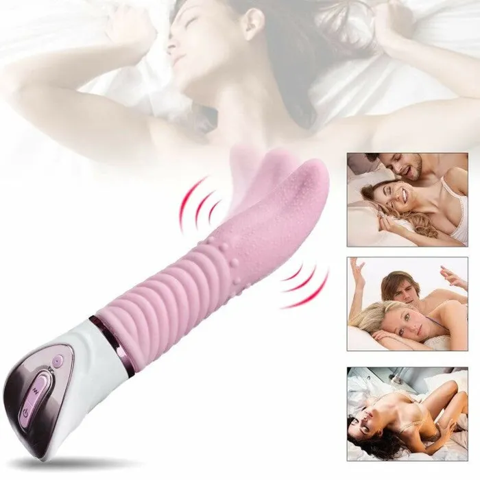 ADLTOYFUN Female Sex Toys 10 Vibration Modes Soft Clitoral Tongue Vibrator