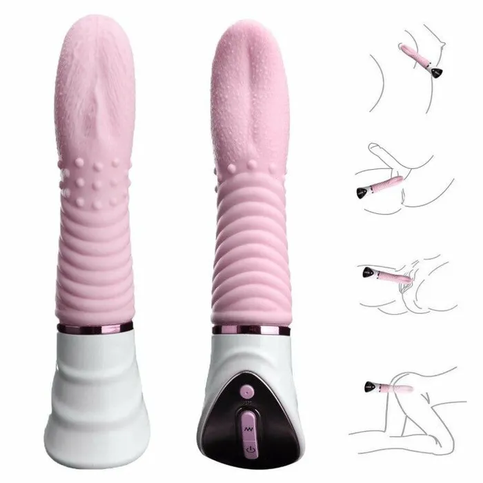 ADLTOYFUN Female Sex Toys 10 Vibration Modes Soft Clitoral Tongue Vibrator