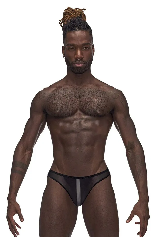 Anal Male Power Landing Strip Bikini Brief Medium Black Anal Male Power Landing Strip Bikini Brief Medium Black