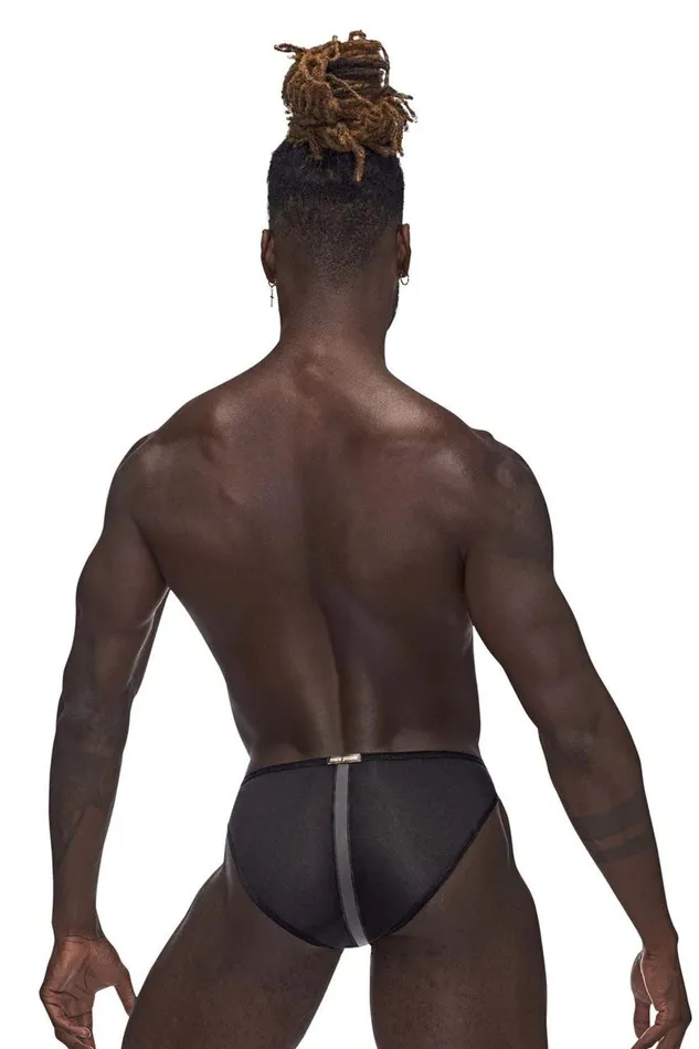 Anal Male Power Landing Strip Bikini Brief Medium Black Anal Male Power Landing Strip Bikini Brief Medium Black