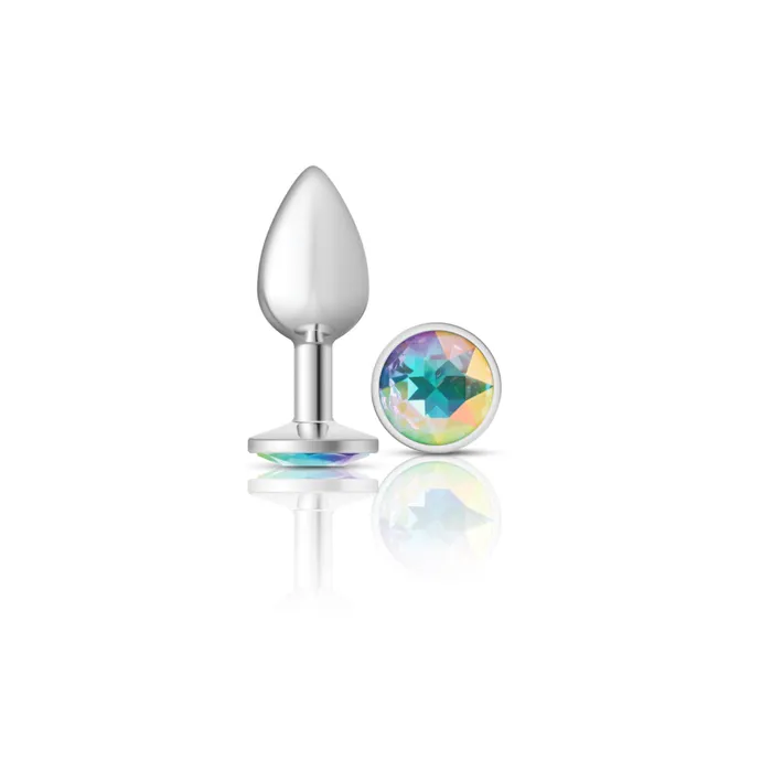 Anal Viben Cheeky CharmsSilver Metal Butt Plug RoundClearSmall Anal Viben Cheeky CharmsSilver Metal Butt Plug RoundClearSmall