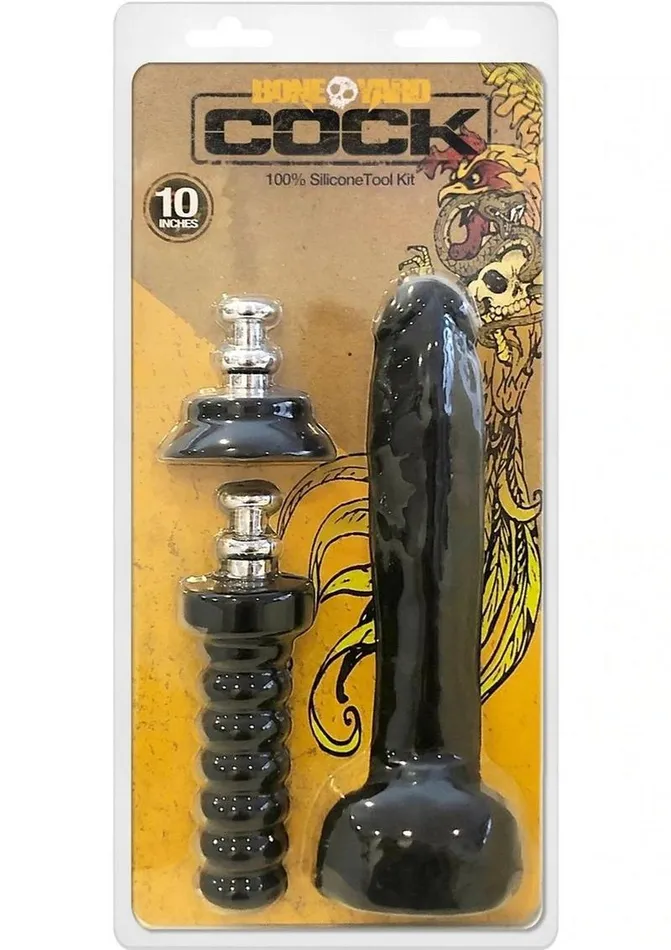 Boneyard Female Sex Toys Boneyard Silicone Tool Kit Dildo with Balls 10in with Attachments Boneyard Female Sex Toys Boneyard Silicone Tool Kit Dildo with Balls 10in with Attachments