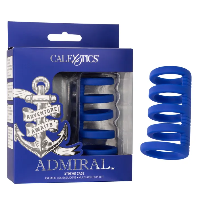 CalExotics Admiral Xtreme Cock Cage Blue Male Sex Toys CalExotics Admiral Xtreme Cock Cage Blue Male Sex Toys