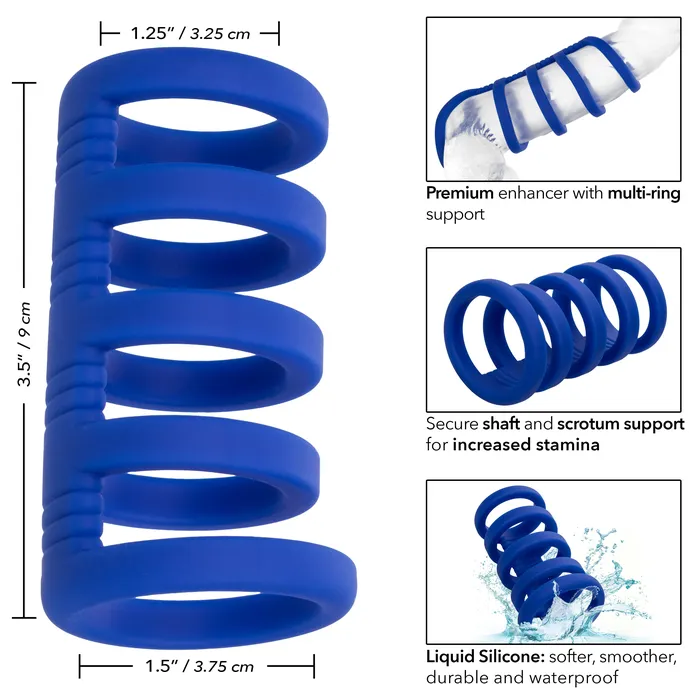 CalExotics Admiral Xtreme Cock Cage Blue Male Sex Toys CalExotics Admiral Xtreme Cock Cage Blue Male Sex Toys
