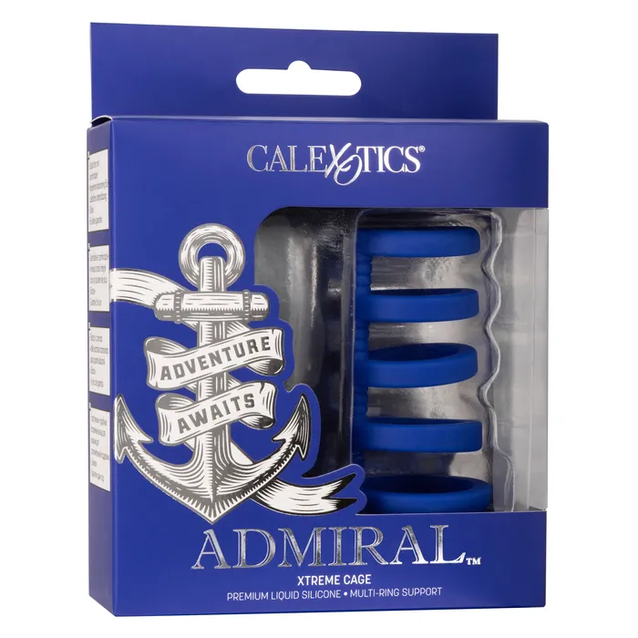 CalExotics Admiral Xtreme Cock Cage Blue Male Sex Toys CalExotics Admiral Xtreme Cock Cage Blue Male Sex Toys