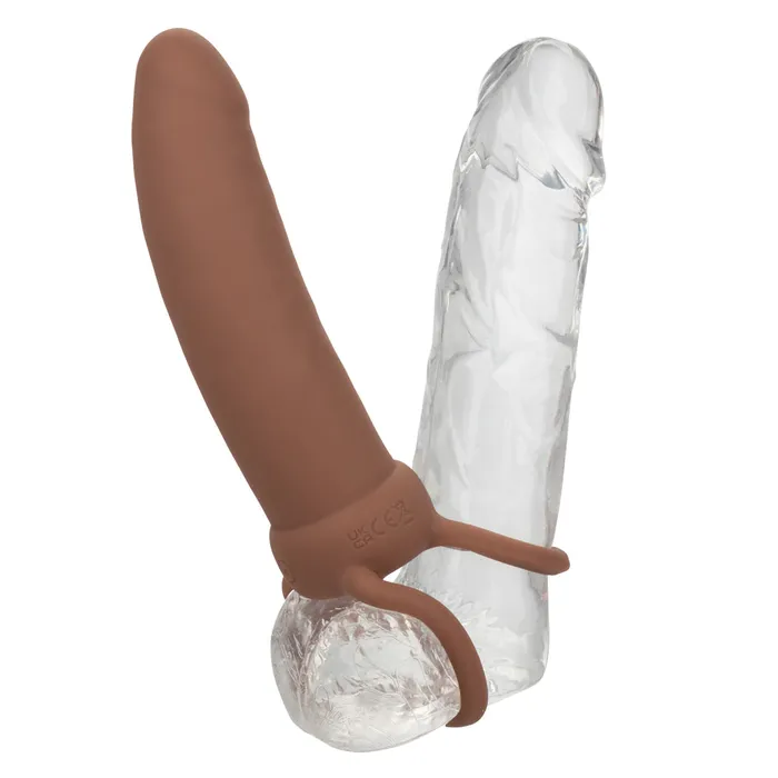 CalExotics Female Sex Toys Performance Maxx Rechargeable Thick Dual Penetrator Brown CalExotics Female Sex Toys Performance Maxx Rechargeable Thick Dual Penetrator Brown