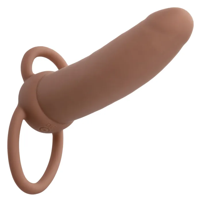 CalExotics Female Sex Toys Performance Maxx Rechargeable Thick Dual Penetrator Brown CalExotics Female Sex Toys Performance Maxx Rechargeable Thick Dual Penetrator Brown