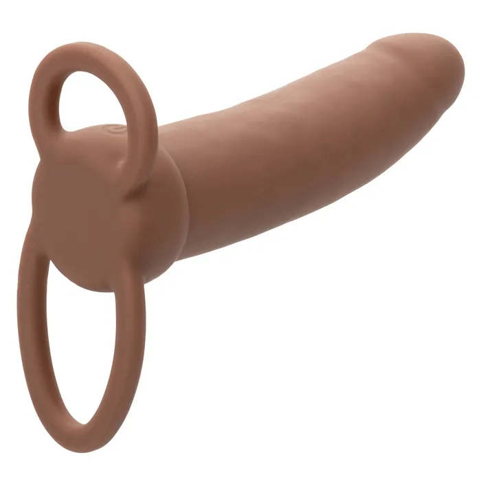 CalExotics Female Sex Toys Performance Maxx Rechargeable Thick Dual Penetrator Brown CalExotics Female Sex Toys Performance Maxx Rechargeable Thick Dual Penetrator Brown