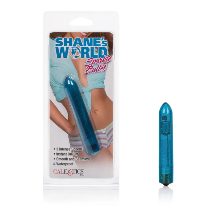 CalExotics Female Sex Toys Shanes World Sparkle Bullet Blue CalExotics Female Sex Toys Shanes World Sparkle Bullet Blue