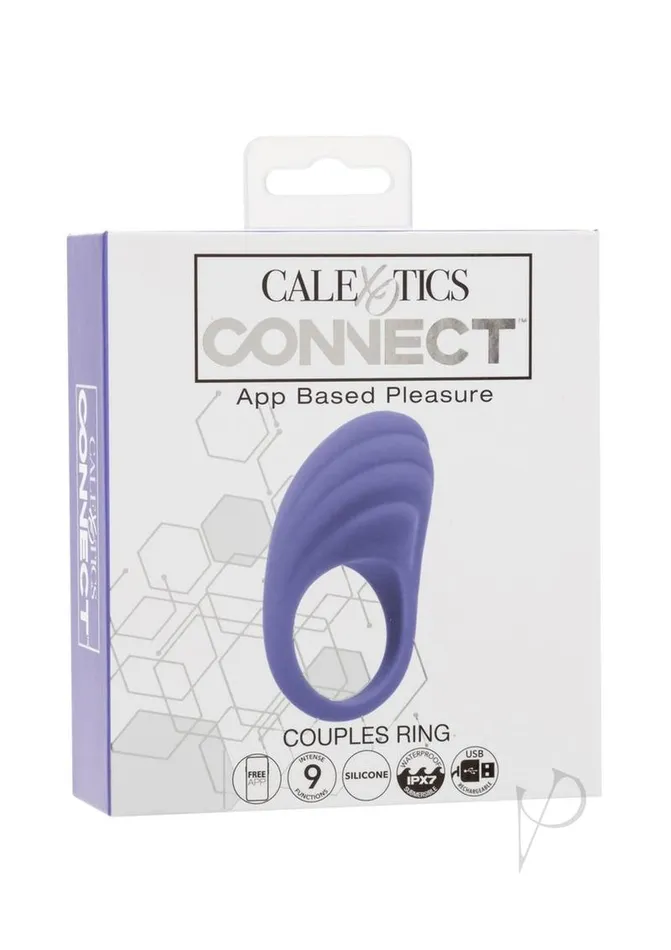 Connect Male Sex Toys Calexotics Connect Couples Ring Rechargeable Silicone App Compatible Cock Ring with Remote