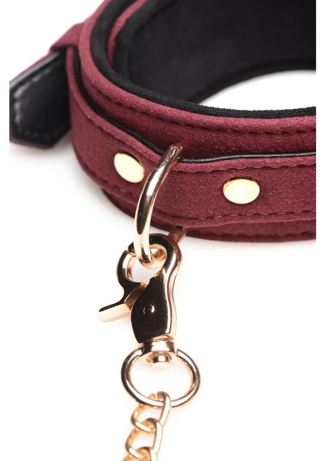 Couples Master Series Velvet Bondage Set Cuffs Collar and Leash Master Series