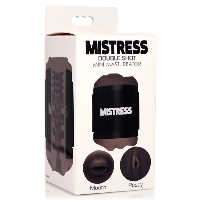 Curve Toys Male Sex Toys Mistress Double Shot Mouth and Pussy Stroker Dark Curve Toys Male Sex Toys Mistress Double Shot Mouth and Pussy Stroker Dark