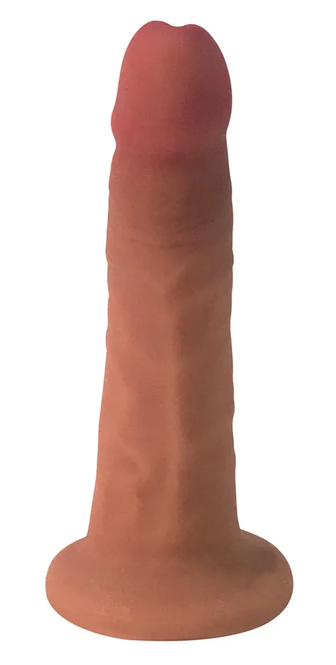 Dildos Curve Toys Easy Riders 6 Inch Slim Bioskin Dildo Caramel