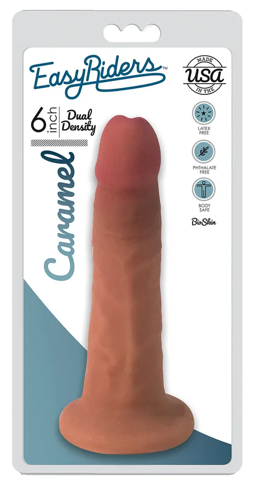 Dildos Curve Toys Easy Riders 6 Inch Slim Bioskin Dildo Caramel Dildos Curve Toys Easy Riders 6 Inch Slim Bioskin Dildo Caramel