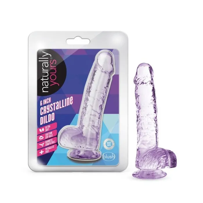 Dildos Naturally Yours 6 Crystaline Dildo Amethyst Naturally Yours