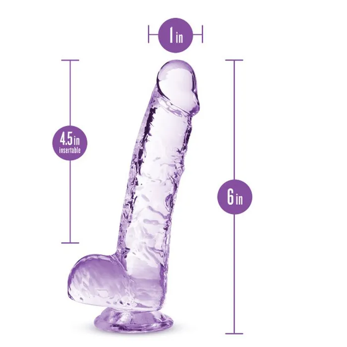 Dildos Naturally Yours 6 Crystaline Dildo Amethyst Naturally Yours
