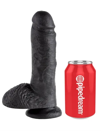 Dildos Pipedream King Cock 8Inch Cock With Balls Black Dildos Pipedream King Cock 8Inch Cock With Balls Black