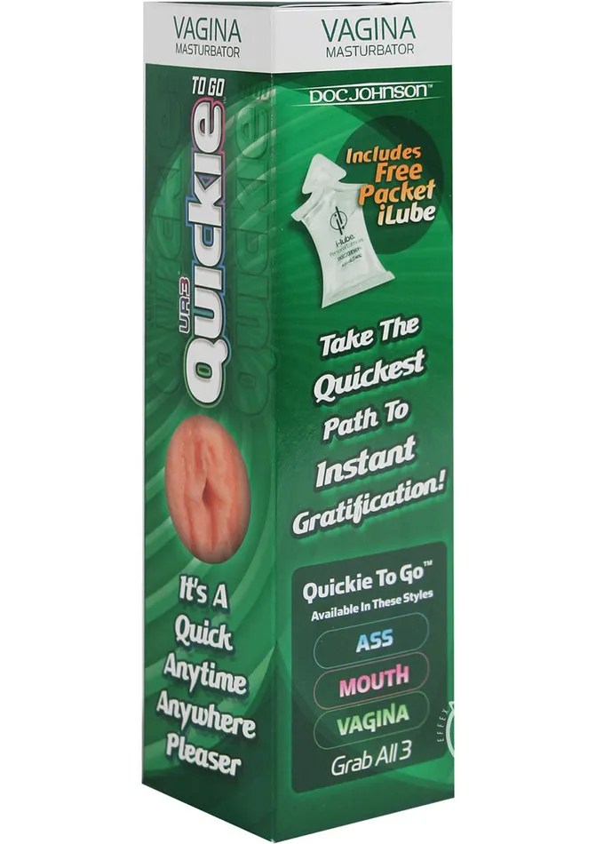 Doc Johnson Male Sex Toys Quickie to Go Ultraskyn Masturbator Pussy