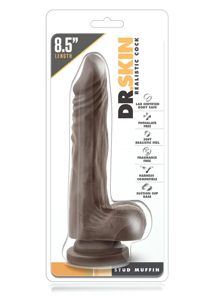 Dr Skin Female Sex Toys Dr Skin Stud Muffin Dildo with Balls
