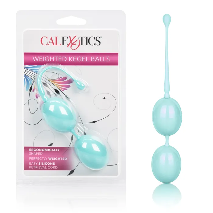 Female Sex Toys CalExotics Weighted Kegel Balls Teal