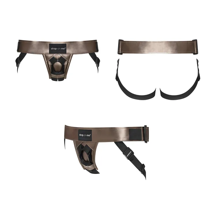 Female Sex Toys Landco Imports Strap on Me Leatherette Harness Bronze