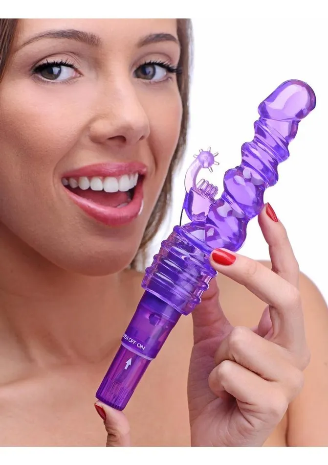 Female Sex Toys Trinity Vibes Trinity Vibes Royal Rocket Ribbed Rabbit Vibrator