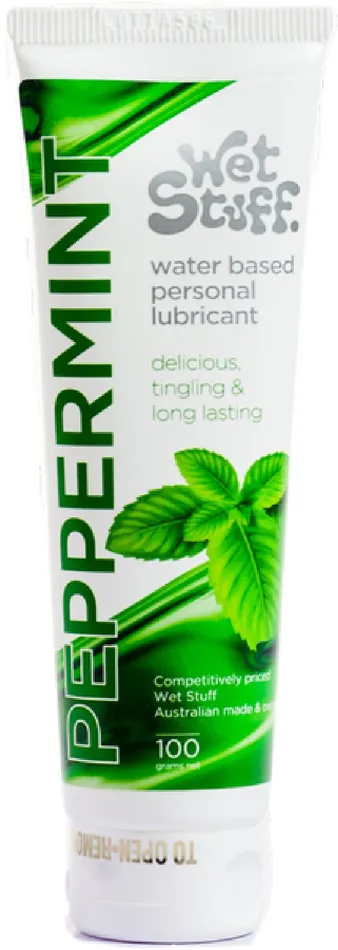 Gel Works Vibrators Wet Stuff Peppermint Tingle Tube 100g