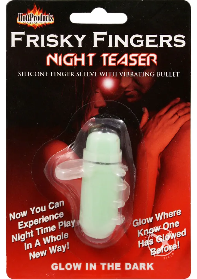 Hott Products Female Sex Toys Frisky Fingers Night Teaser Silicone Finger Sleeve with Vibrating Bullet