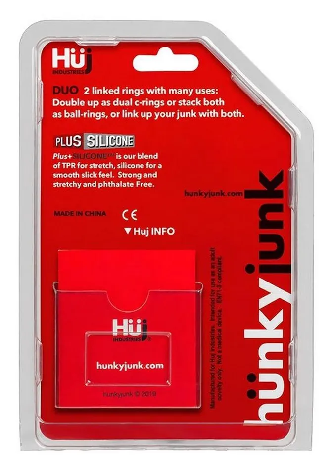 Hunkyjunk Male Sex Toys Hunkyjunk Duo Silicone Double Cock Ring