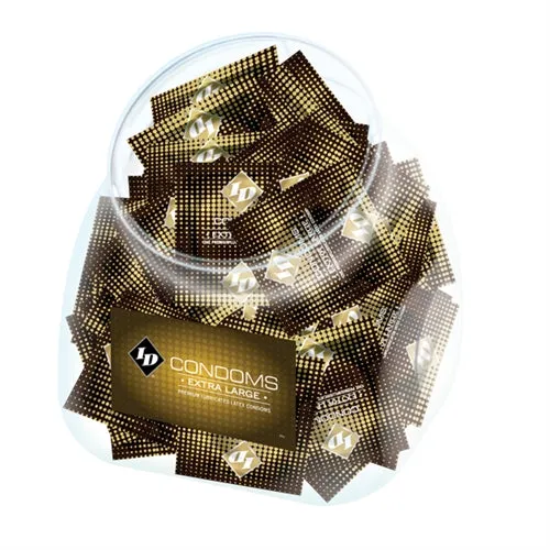 ID Lubricants Male Sex Toys ID Extra Large Condom Jar 144 Pieces