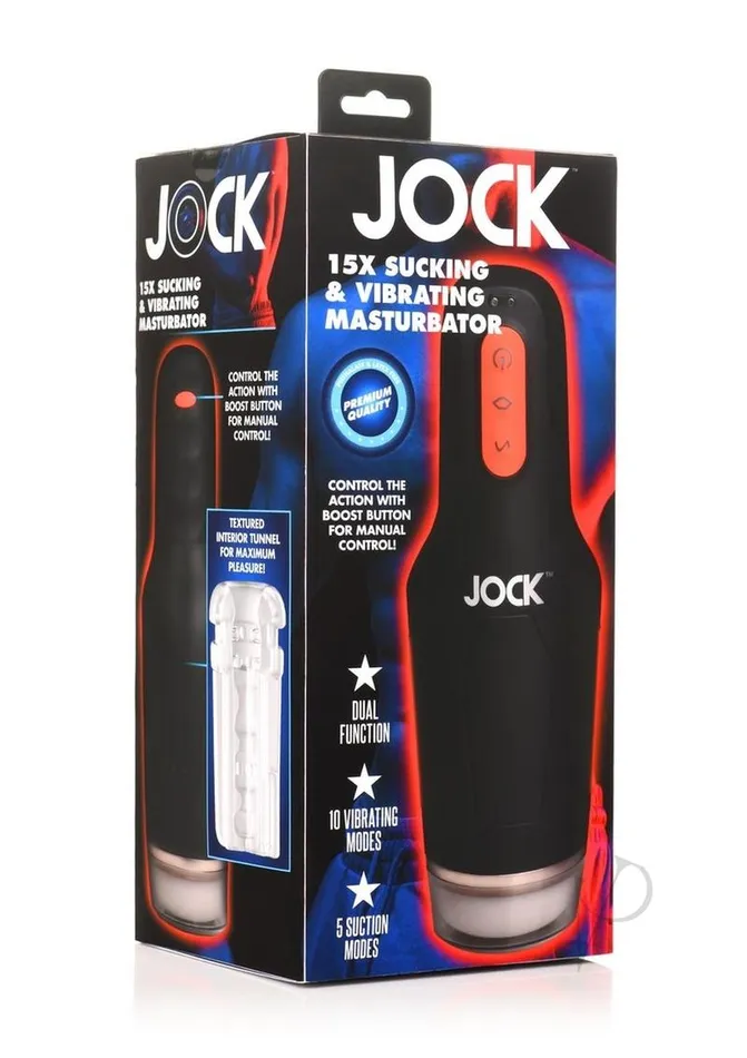 Jock Male Sex Toys Jock 15x Sucking and Vibrating Rechargeable Masturbator