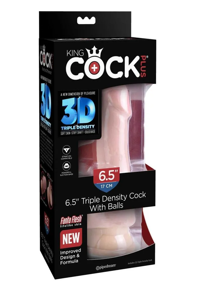 King Cock Dildos King Cock Plus Triple Density Dildo with Balls