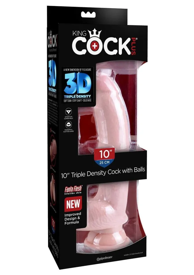 King Cock Dildos King Cock Plus Triple Density Dildo with Balls