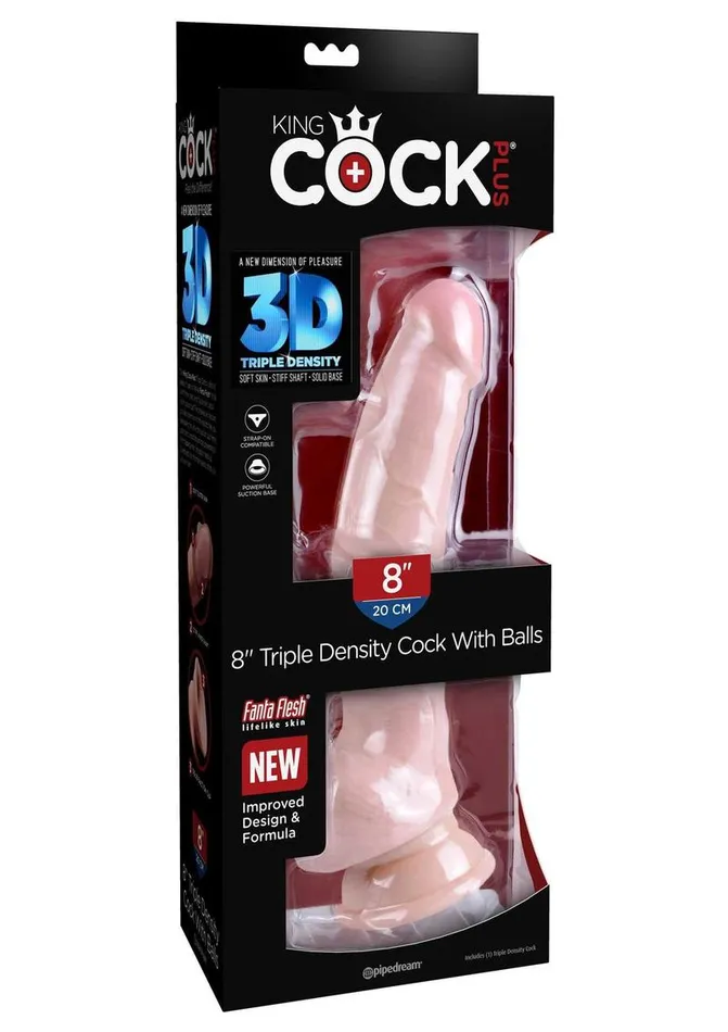 King Cock Dildos King Cock Plus Triple Density Dildo with Balls
