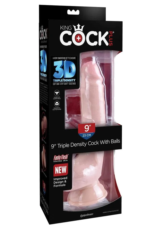 King Cock Dildos King Cock Plus Triple Density Dildo with Balls