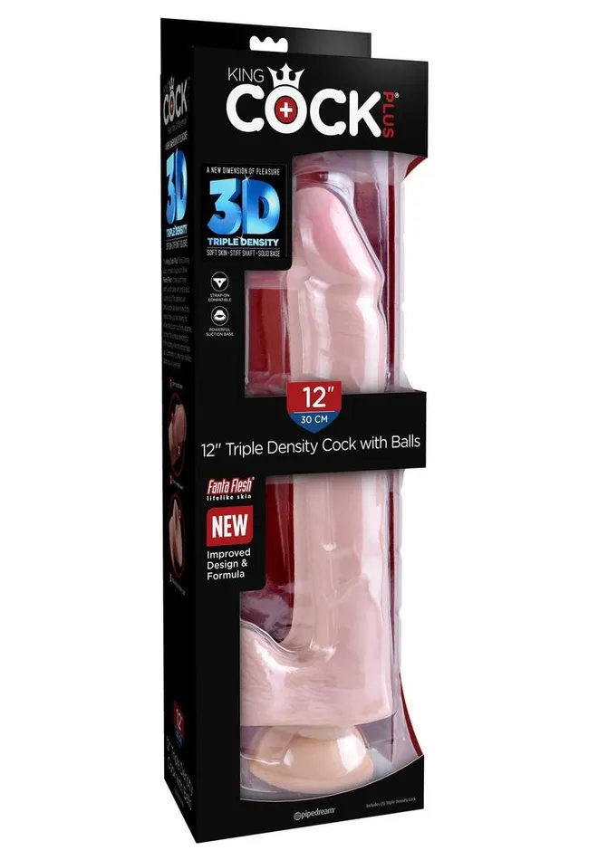 King Cock Dildos King Cock Plus Triple Density Dildo with Balls