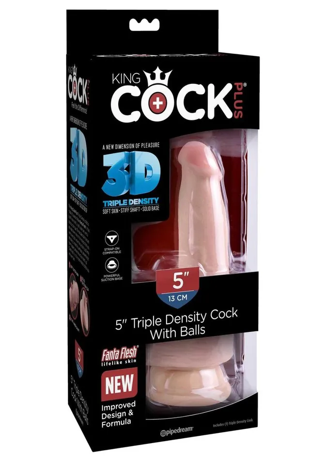 King Cock Dildos King Cock Plus Triple Density Dildo with Balls
