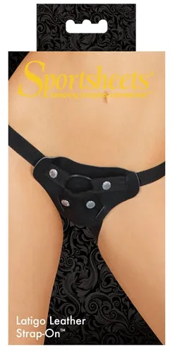Latigo Leather Strap on Black Sportsheets Female Sex Toys Latigo Leather Strap on Black Sportsheets Female Sex Toys