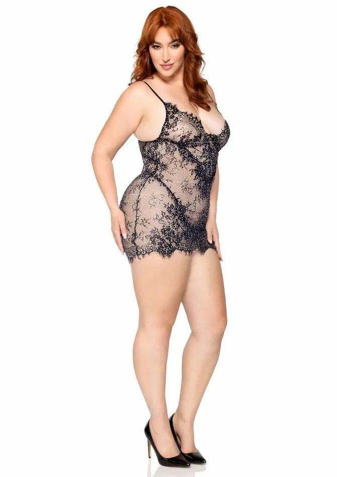 Leg Avenue Eyelash Lace Rhinestone Backless Mini Dress and GString Leg Avenue Vibrators Leg Avenue Eyelash Lace Rhinestone Backless Mini Dress and GString Leg Avenue Vibrators
