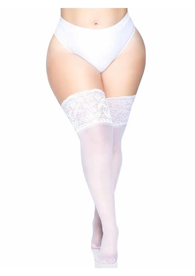 Leg Avenue Leg Avenue Lycra Sheer Stay Up Thigh High with 5in Silicone Lace Top Female Sex Toys Leg Avenue Leg Avenue Lycra Sheer Stay Up Thigh High with 5in Silicone Lace Top Female Sex Toys
