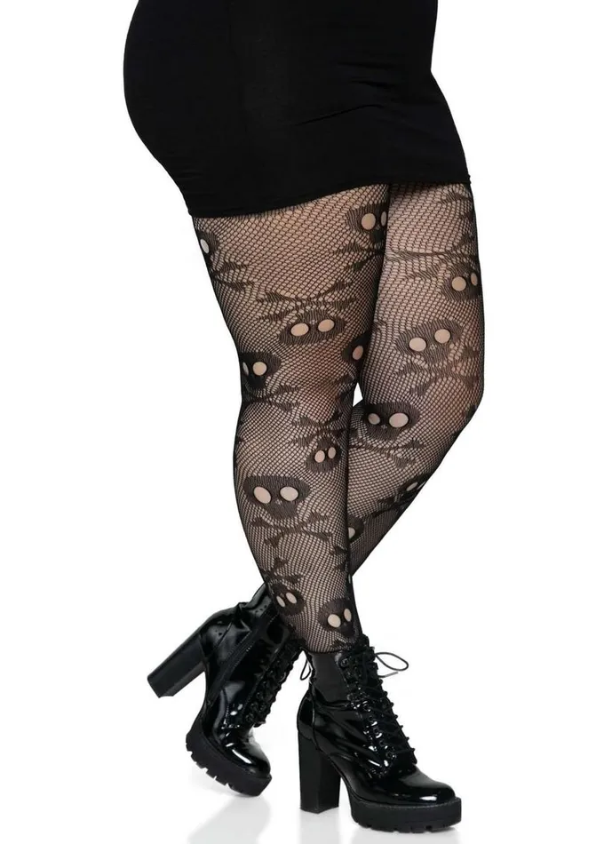 Leg Avenue Male Sex Toys Leg Avenue Pirate Booty Skull Net Pantyhose