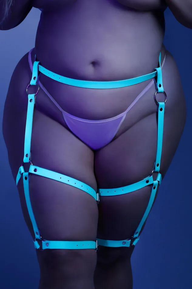 Leg Harness One Size Light Blue Fantasy Lingerie Vibrators Leg Harness One Size Light Blue Fantasy Lingerie Vibrators